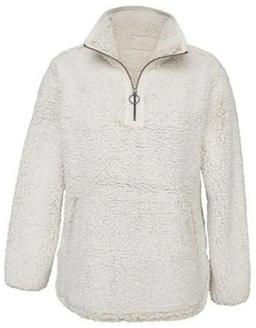 Member's Mark Women's Cozy Sherpa 1/4 Zip Pullover XL
