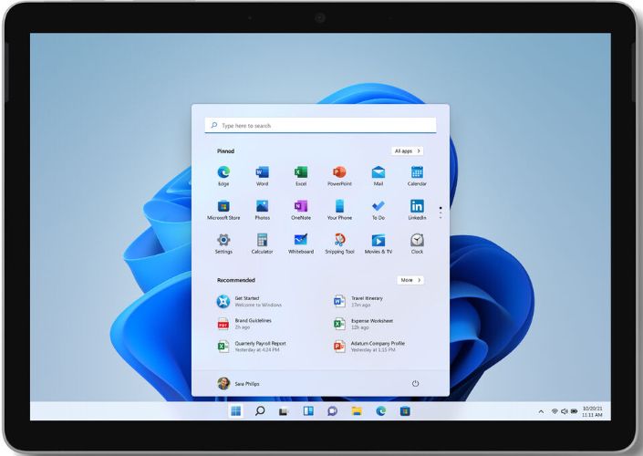 Microsoft Surface Go 3 - 64GB - WiFi - Intel Pentium Gold 6500Y 1.1GHz - 4GB RAM - Platinum