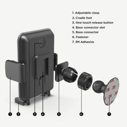 Mighty Mount Simpl Cradle Dash Mount - Black