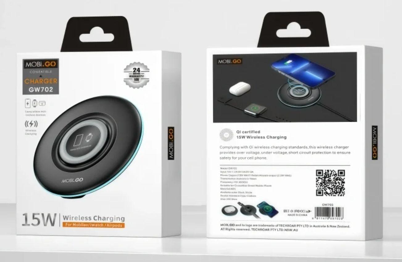 Refurbished Mobigo GW702 15W Wireless Charger Pad - Reebelo Canada