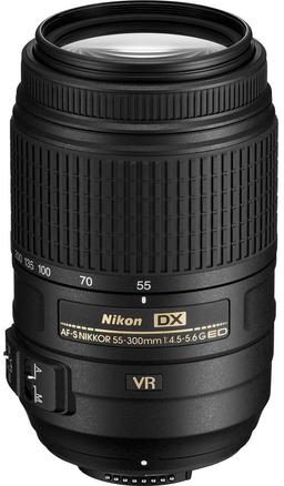 Nikon AF-S DX NIKKOR 55-300mm f/4.5-5.6G ED VR Lens - Black