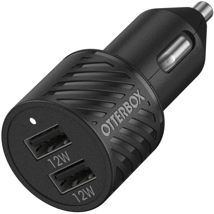 OtterBox USB-A Dual Port Car Charger (24W)