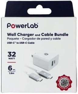 PowerLab 32W Wall Charger and 6-Ft USB-C to USB-C Cable