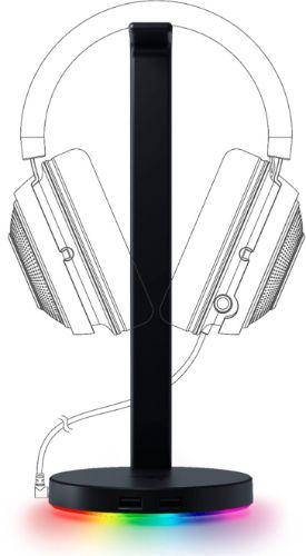 Razer Base Station V2 Chroma Headset Stand USB Hub - Black