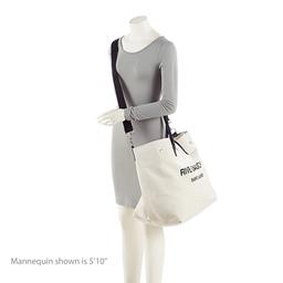 Saint Laurent Canvas Calfskin Rive Gauche Maxi Tote