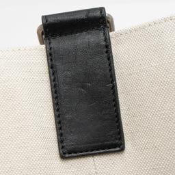 Saint Laurent Canvas Calfskin Rive Gauche Maxi Tote