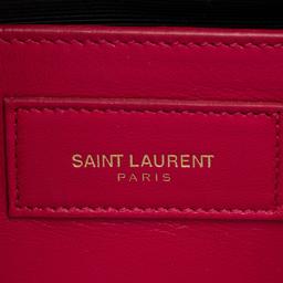 Saint Laurent Grain de Poudre Monogram Kate Clutch
