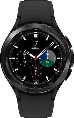 Samsung Galaxy Watch4 (Bluetooth) - 16GB - 44mm - Black Classic (Stainless Steel) Case with Black Fluoroelastomer Ridge Sports Band