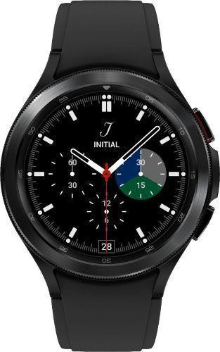 Samsung Galaxy Watch4 (Bluetooth) - 16GB - 44mm - Black Classic (Stainless Steel) Case with Black Fluoroelastomer Ridge Sports Band