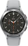 Samsung Galaxy Watch4 (Bluetooth) - 16GB - 46mm - Silver Classic (Stainless Steel) Case with Silver Fluoroelastomer Ridge Sports Band