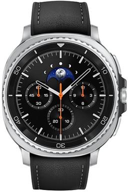 Galaxy Watch8 (Bluetooth + LTE) - 64GB - 46mm - Black Classic (Stainless Steel) Case with Black Bio-based Synthetic Leather + Rubber Hybrid Band - Medium/Large Size