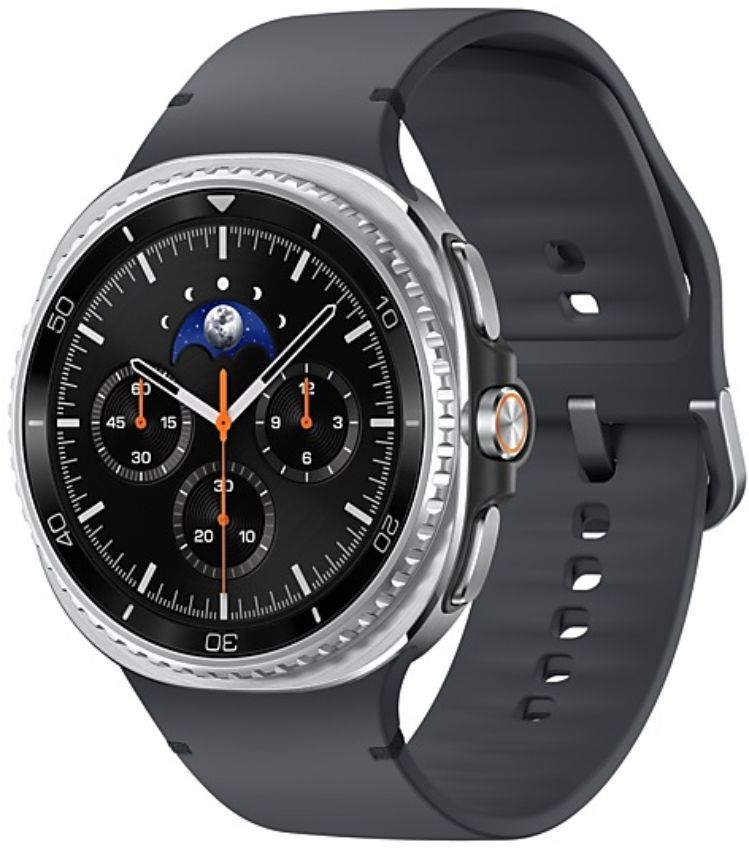 Galaxy Watch8 (Bluetooth + LTE) - 32GB - 44mm - Black Classic (Stainless Steel) Case with Graphite Silicone Sport Band - Small/Medium Size