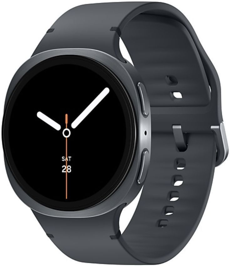 Galaxy Watch8 (Bluetooth + LTE) - 32GB - 44mm - Graphite Aluminum Case with Graphite Silicone Sport Band - Small/Medium Size
