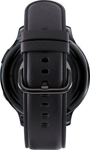 Samsung Galaxy Watch Active2 (Bluetooth) - 4GB - 40mm - Black Stainless Steel Case with Black Fluoroelastomer Leather Strap