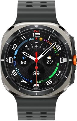 Galaxy Watch Ultra - 32GB - 47mm - Titanium Silver Titanium Case with Dark Grey Silicone Marine Band
