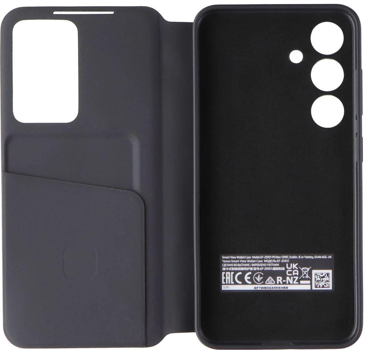 Samsung Smart View Wallet Phone Case for Galaxy S24 - Black