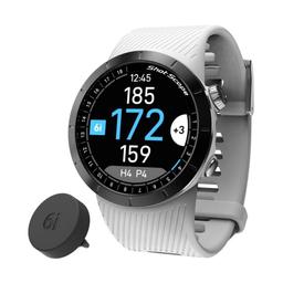 Shot Scope X5 GPS Golf Watch - 30.4mm - White ABS Plastic Case with White Silicone Silicone Band