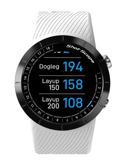 Shot Scope X5 GPS Golf Watch - 30.4mm - White ABS Plastic Case with White Silicone Silicone Band