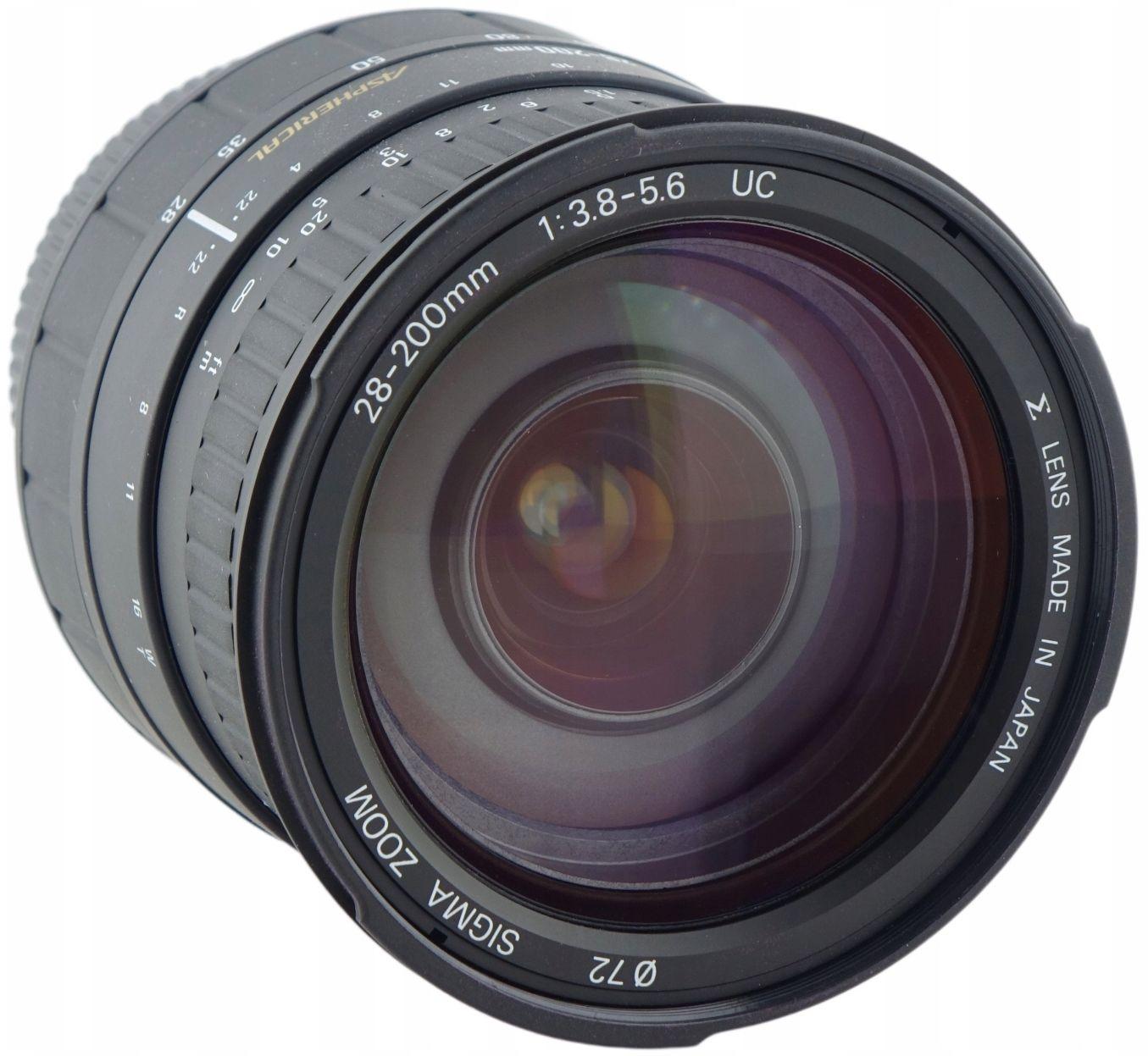 Sigma 28-200mm F3.8-5.6 UC Aspherical Lens for Pentax K - Black