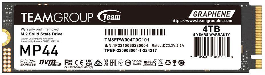 Team Group Elite MP44 M.2 PCIe 4.0 SSD