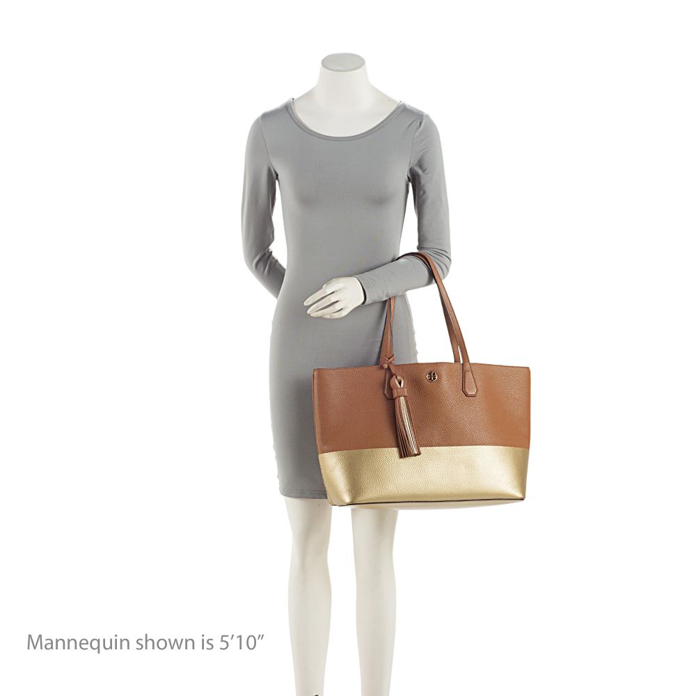 Tory Burch Leather Colorblock Perry Tote
