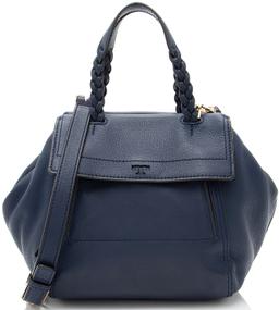 Tory Burch Leather Half Moon Small Satchel