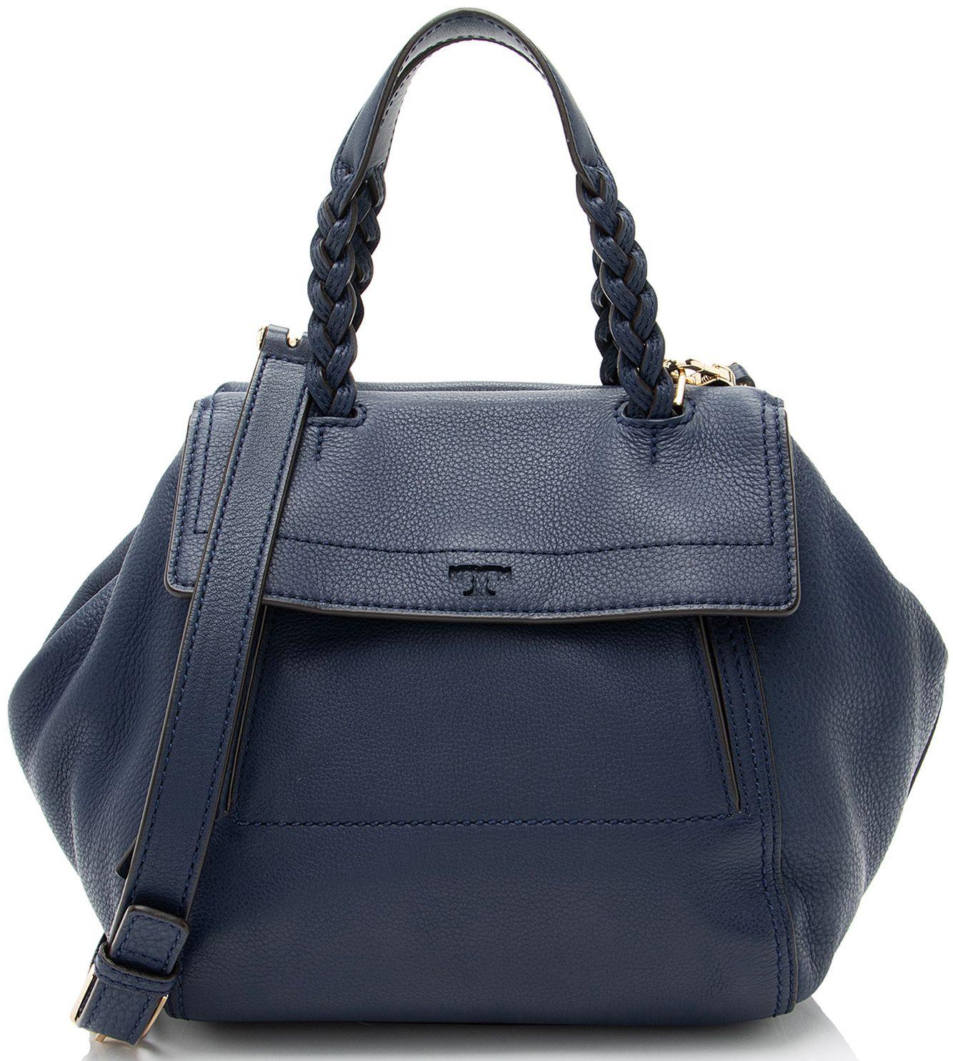 Tory Burch Leather Half Moon Small Satchel