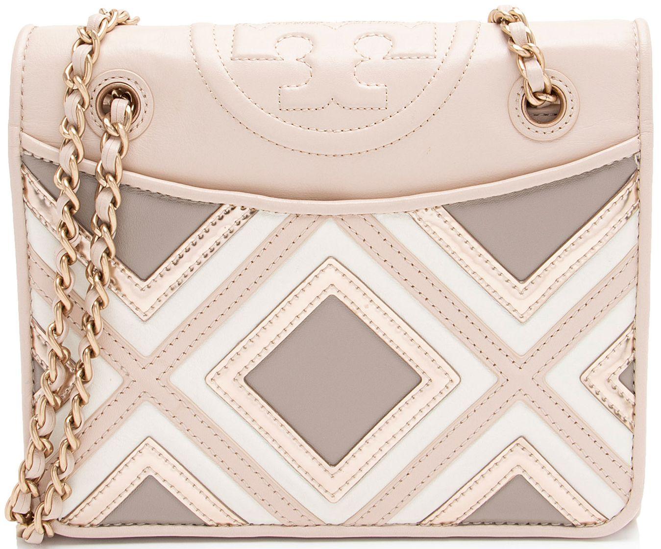 Tory Burch Matte Leather Geo Fleming Shoulder Bag