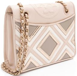 Tory Burch Matte Leather Geo Fleming Shoulder Bag