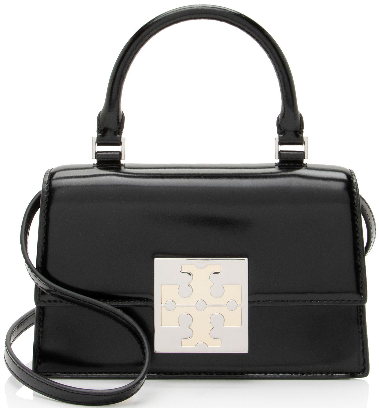 Tory Burch Patent Leather Bon Bon Mini Top Handle