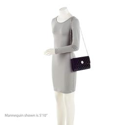 Versace Velvet Quilted Medusa Wallet On Chain