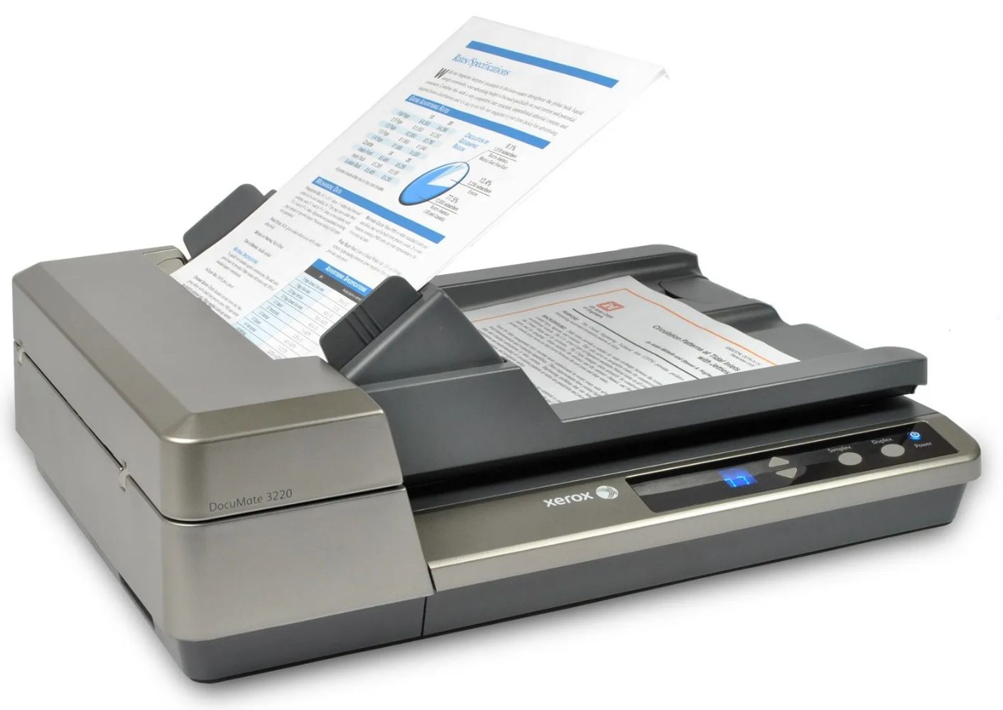 Xerox DocuMate 3220 Flatbed Scanner - Gray