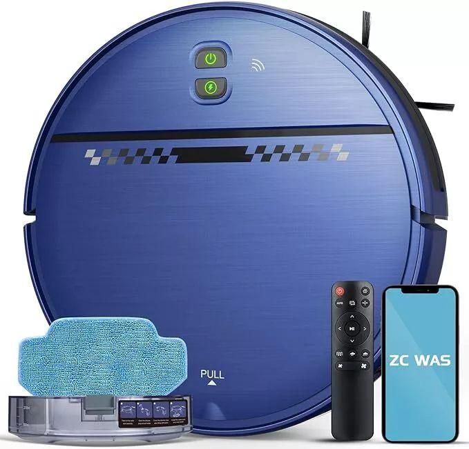 ZC WAS 2-in-1 Robot Vacuum and Mop Combo with APP