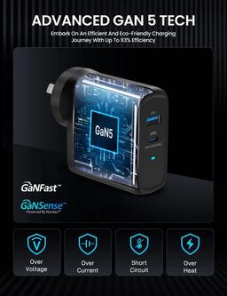 Zyron Powaforce 68W GaN 5 Charger