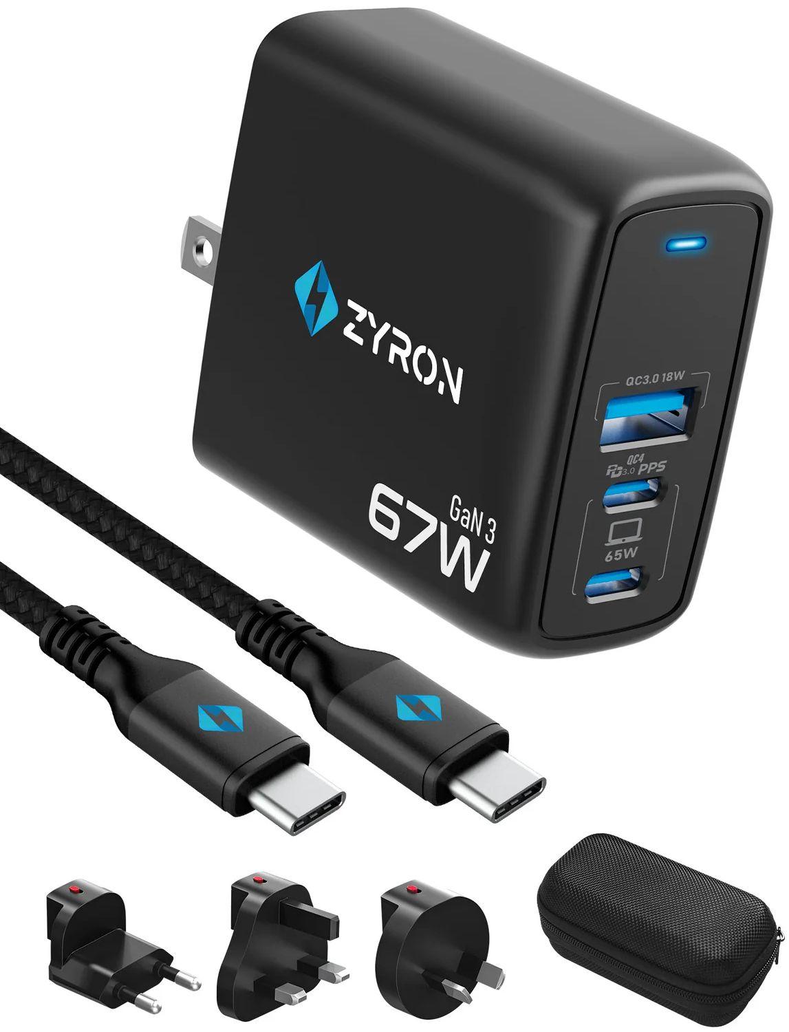 Zyron Powerpod 67W USB-C GaN Travel Charger