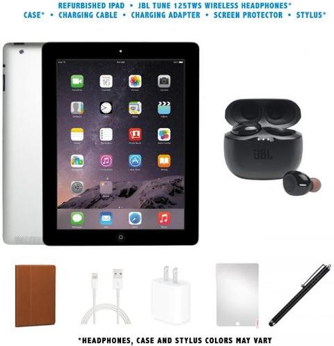 Apple iPad 4 (2012) JBL Tune 125TWS BUNDLE SET - 32GB - Black - WiFi - 9.7 Inch - Excellent