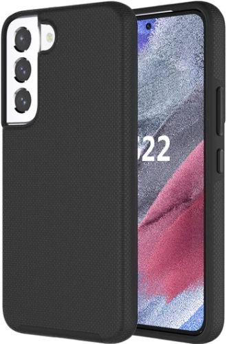 Axessorize  PROTech Dual-Layered Anti-Shock Phone Case with Military-Grade Durability for Samsung Galaxy S22 - Black - Brand New