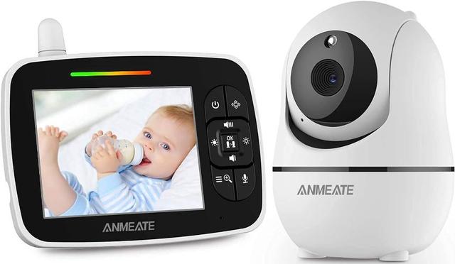 Anmeate ANMEATE Baby Monitor with Remote Pan-Tilt-Zoom Camera in Black/White in Premium condition