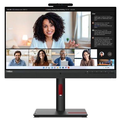 Lenovo  ThinkVision T24mv-30 23.8" FHD VoIP USB-C Monitor in Black in Excellent condition