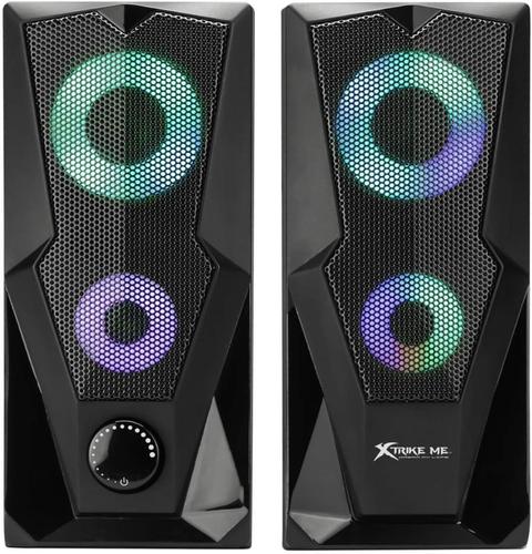 Xtrike Me  SK-501 2.0 Stereo Gaming Speaker with RGB Backlight - Black - Premium