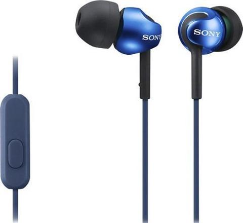 Sony  MDR-EX110AP/B Step-up Wired Earbuds with Microphones - Blue - Brand New