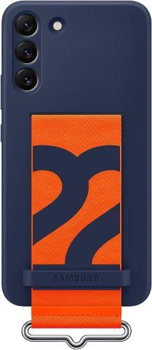 Samsung  Silicone Cover with Strap Phone Case for Galaxy S22  in Blue/ Orange in Excellent condition