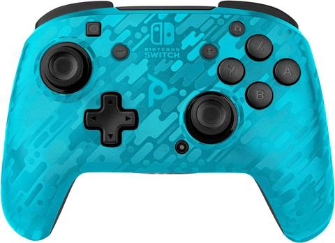 PDP  Faceoff Wireless Deluxe Controller for the Nintendo Switch - Blue Camo - Excellent