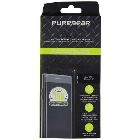 PureGear  Steel 360 Tempered Glass Screen Protector for iPhone 13 Mini - Clear - Excellent