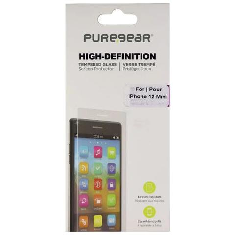 PureGear  HD Clear Tempered Glass Screen Protector for iPhone 12 Mini - Clear - Brand New