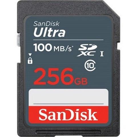 SanDisk  Ultra 256GB SDHC SDXC SD C10 Memory Card (100MB/s) - 256GB - Default - Brand New