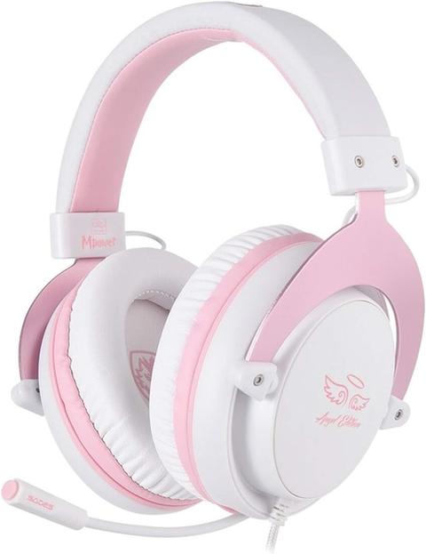 Sades  MPower SA-723 Multi-Platform Gaming Headset - Pink (Angel Edition) - Premium