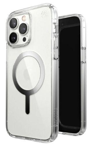 Speck  Perfect Clear Phone Case with MagSafe for iPhone 14 Pro Max in Silver/Clear in Acceptable condition