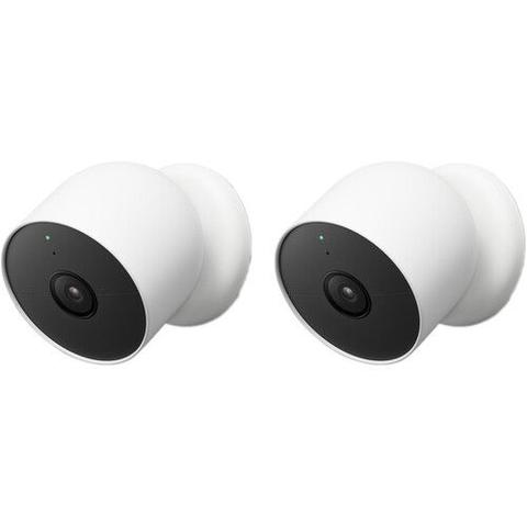 Google  1080p Indoor/Outdoor Nest Cam Battery (2-Pack) - White - Premium