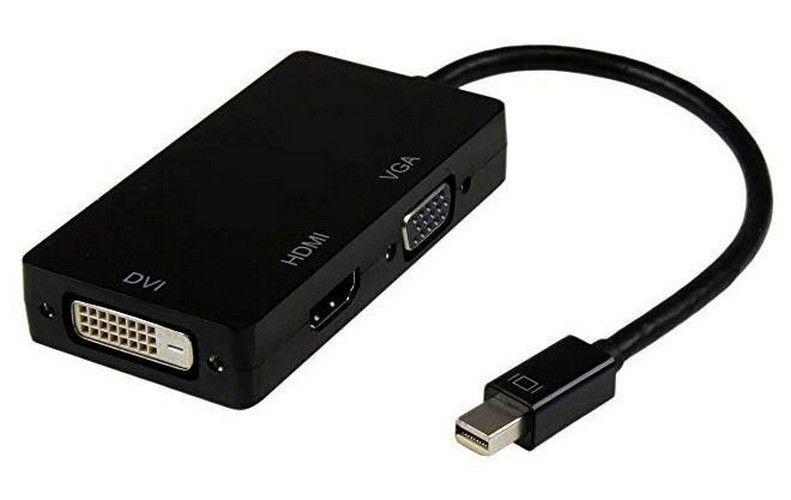 Refurbished 8ware 3 in1 Thunderbolt Mini DP DisplayPort to HDMI DVI VGA Hub Adapter Converter Cable for MacBook Air Mac Mini Microsoft Surface Pro 3/4/5 - Reebelo Canada